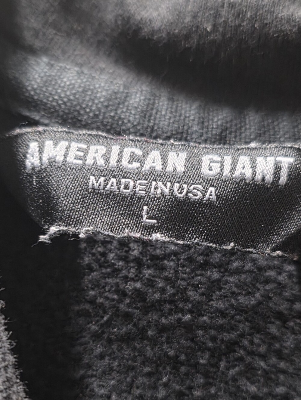 American Giant Moto Full Zip Jacket Black Women's Size Large 100% Cotton USA - Picture 2 of 6